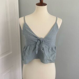 Mint green top, size L
